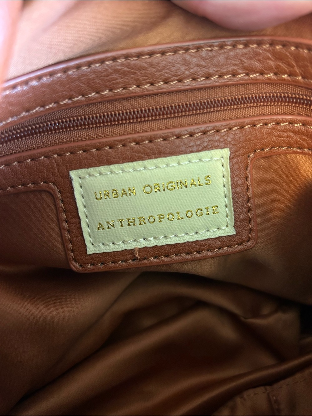 Anthropologie Urban Originals Lenora Large Mixed Faux Suede & Leather Hobo Bag - Picture 5 of 14